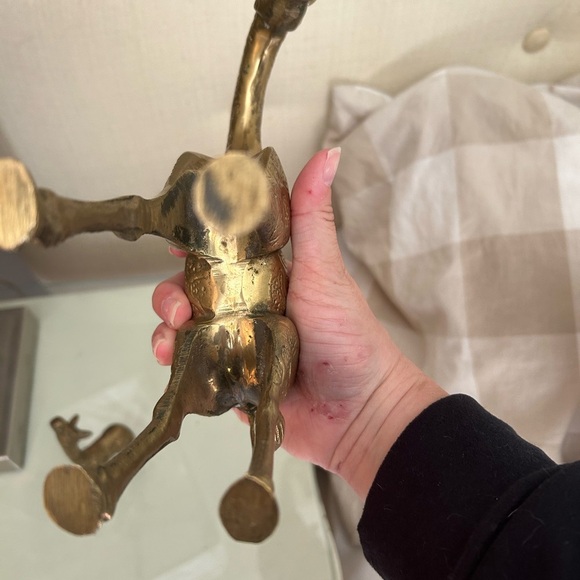 Giraffe brass figurine set of two mother and baby bookends 🦒 - Picture 7 of 10